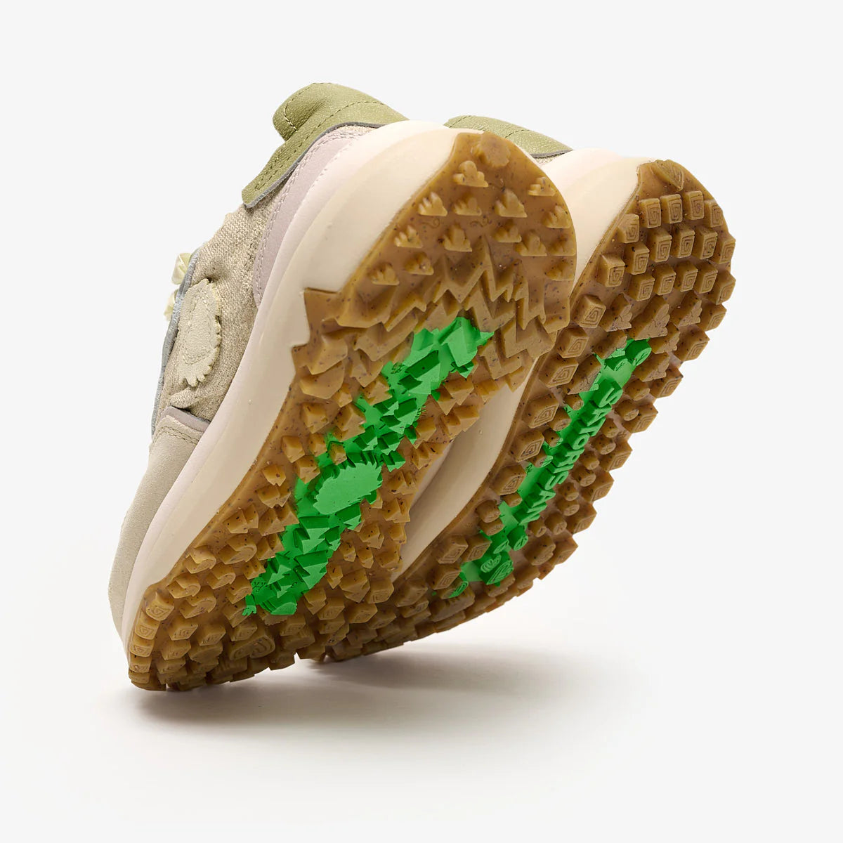Satorisan sneakers donna in lino multi green e inserti in suede