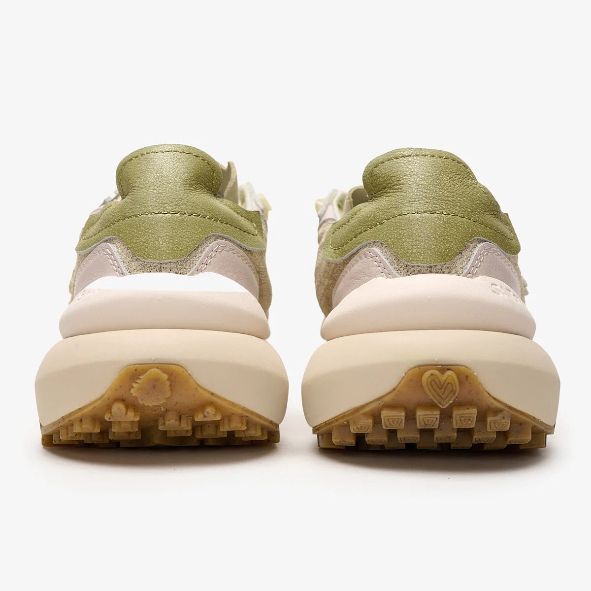 Satorisan sneakers donna in lino multi green e inserti in suede