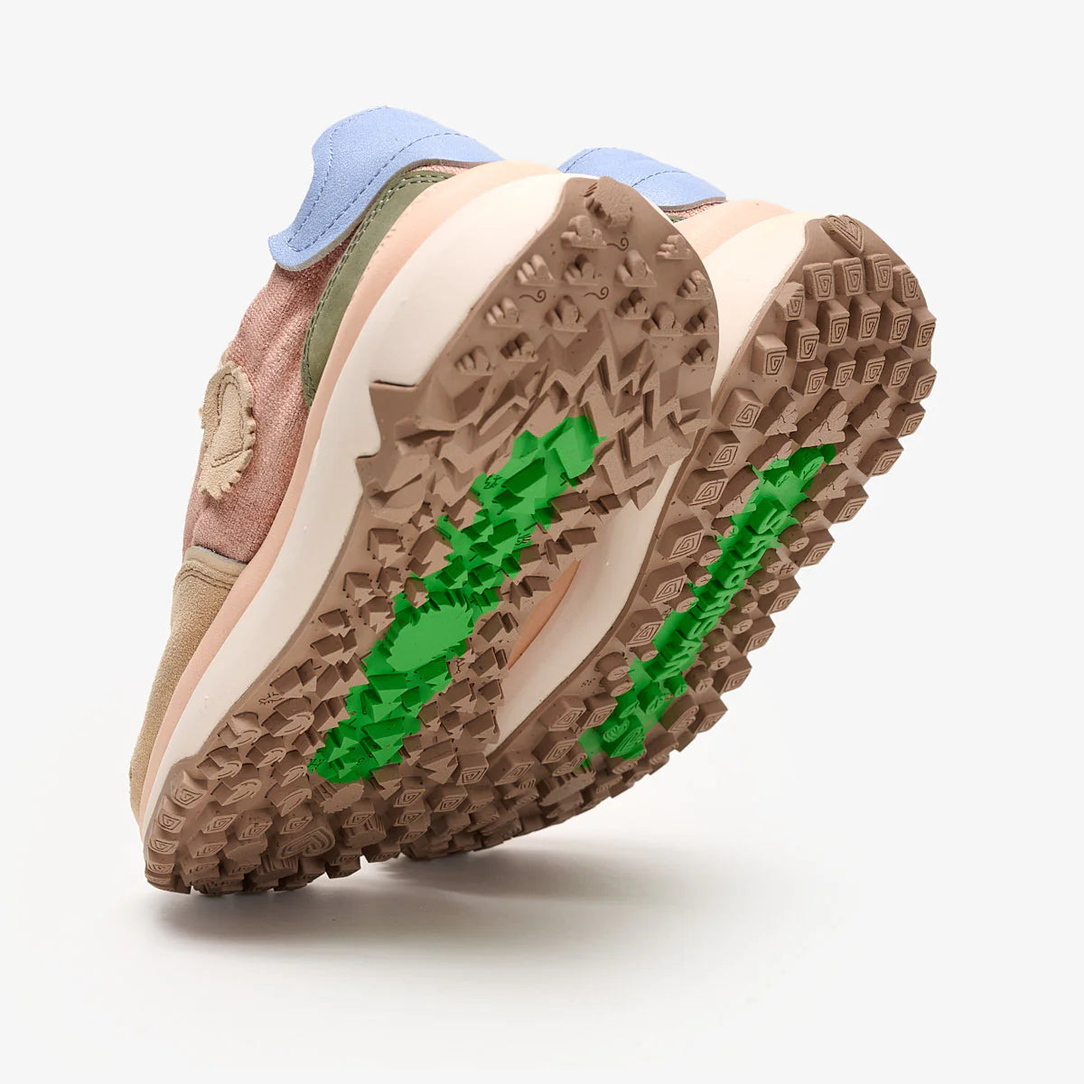 Satorisan Sneakers donna in lino e dettagli in suede multi pink