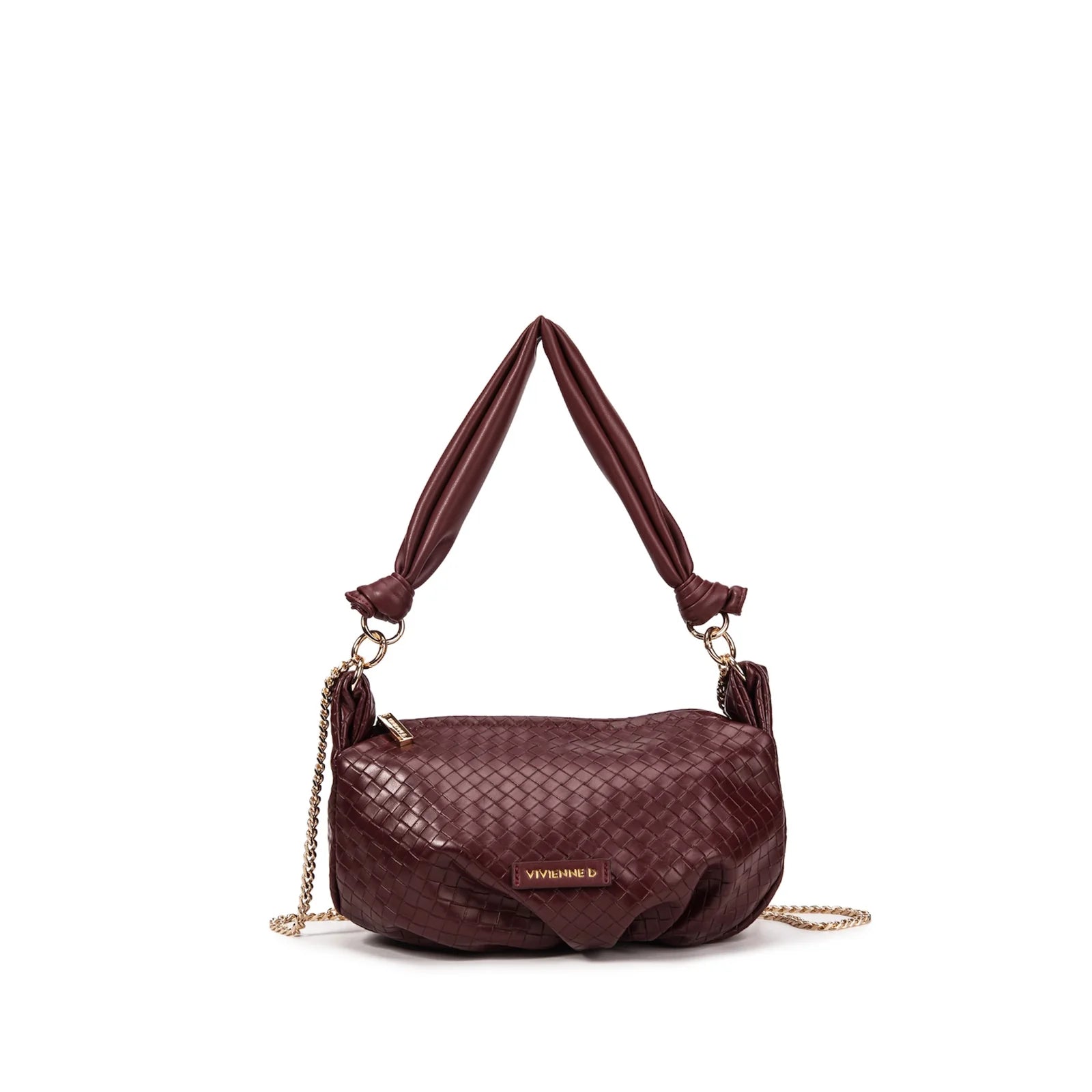VIVIENNE D borsa a spalla mini twist bordeaux