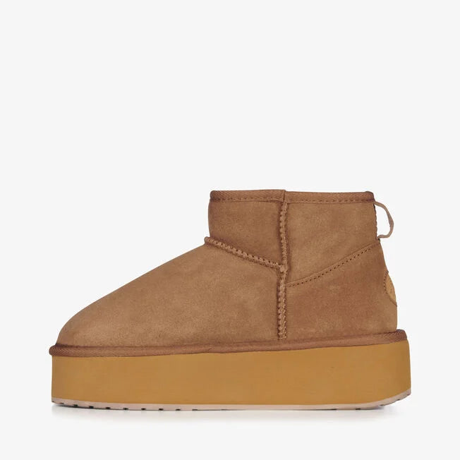 Emu Australia stivaletto platform donna chestnut in pelle di pecora australiana