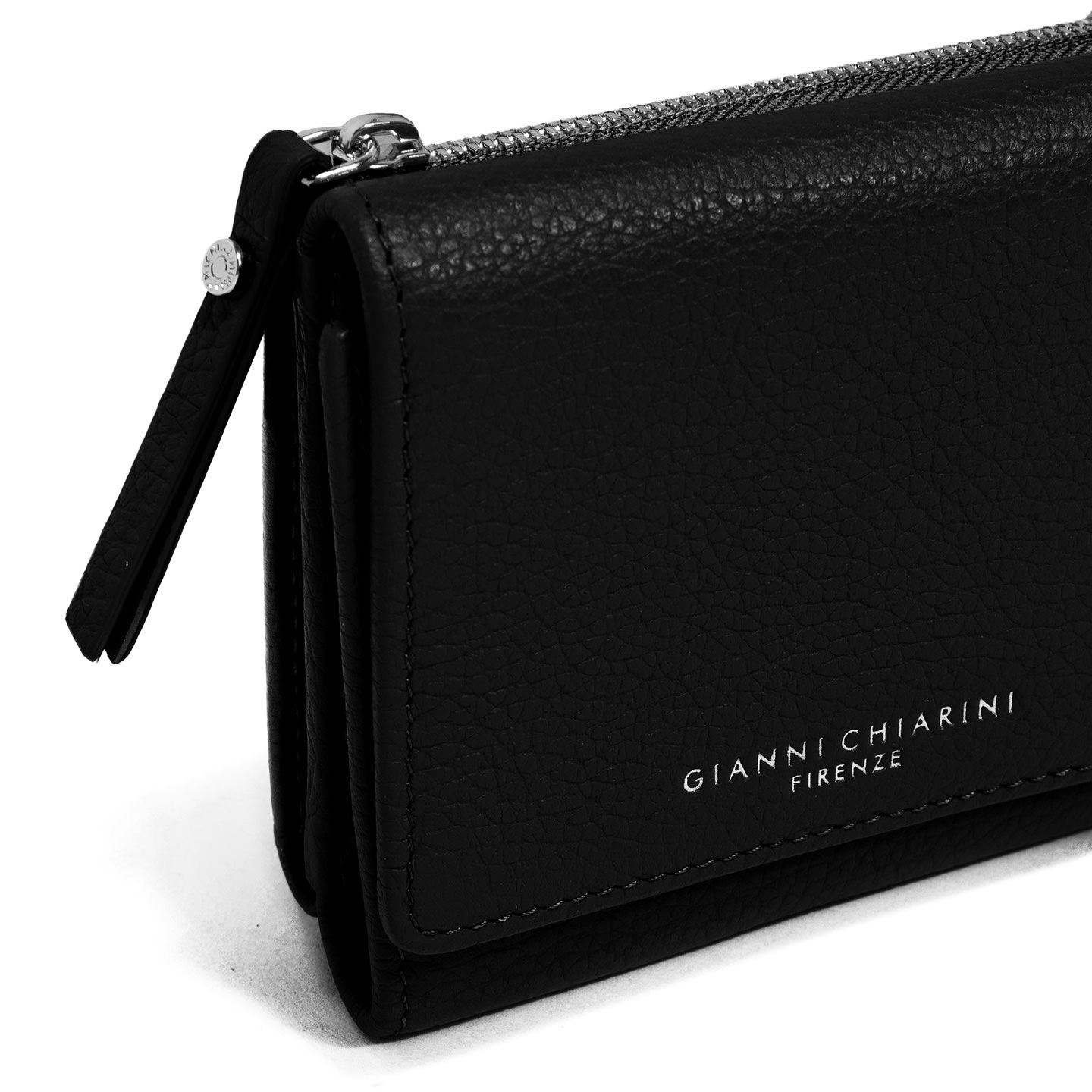 Gianni Chiarini portafogli in pelle grain nero