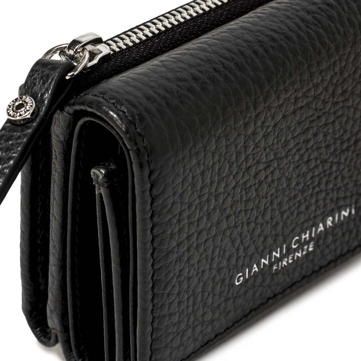 Gianni Chiarini portafogli in pelle grain nero