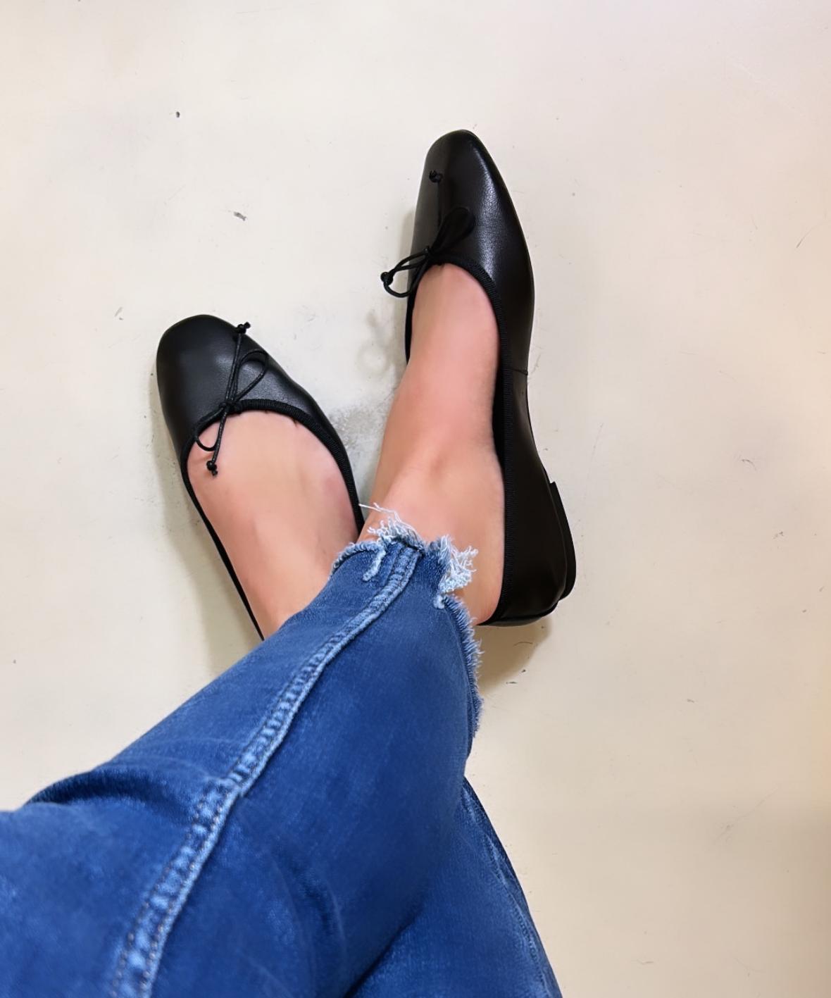 Ovyé Ballerina donna in pelle nappata color nero