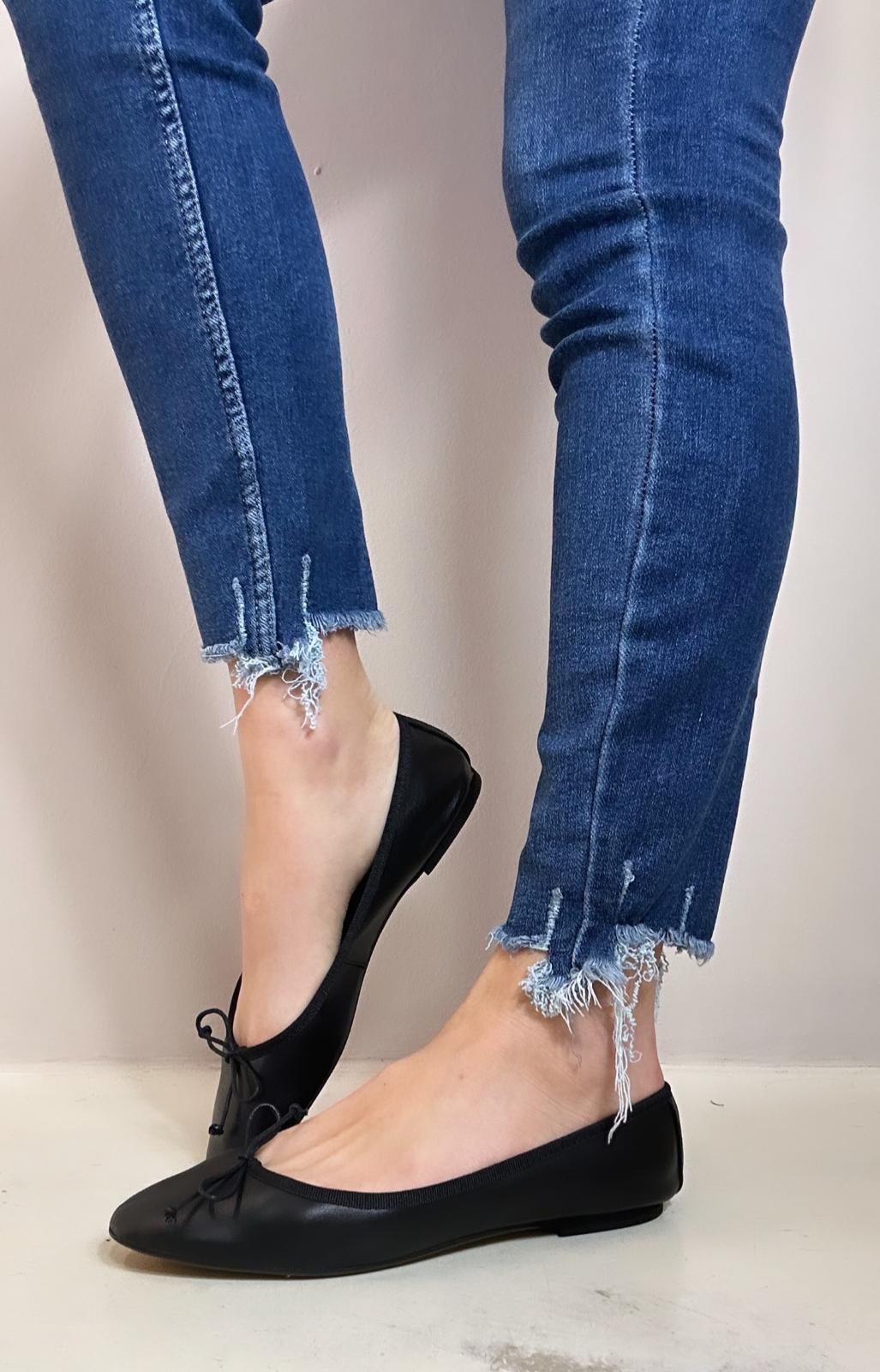 Ovyé Ballerina donna in pelle nappata color nero