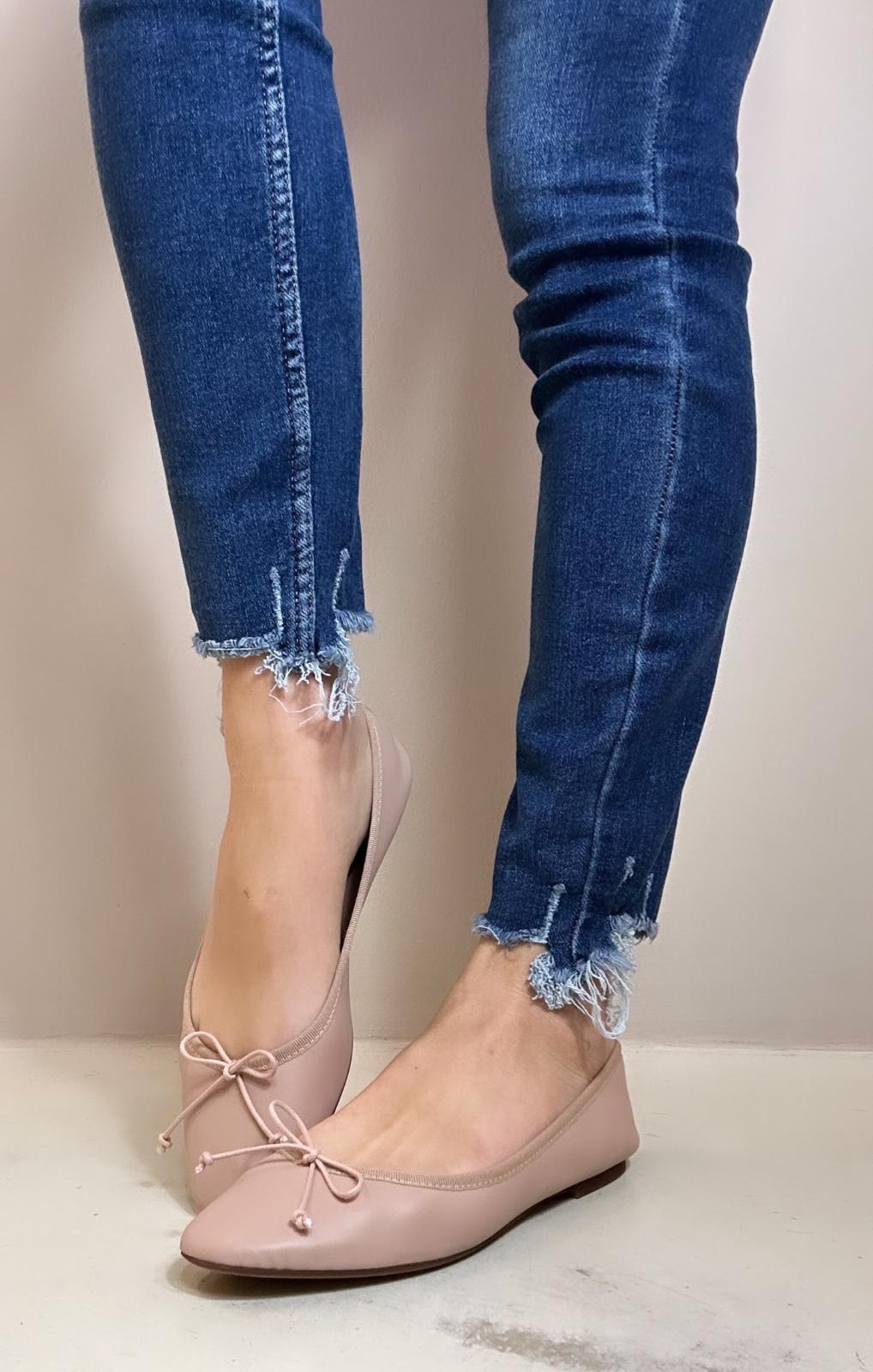 Ovyé Ballerina donna in pelle nappata color carne