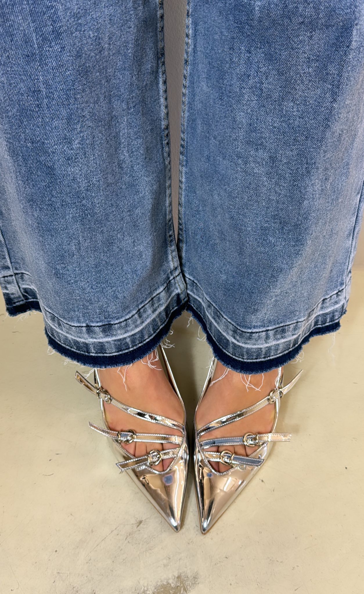 Divine Follie Slingback donna in specchio argento con fibbie