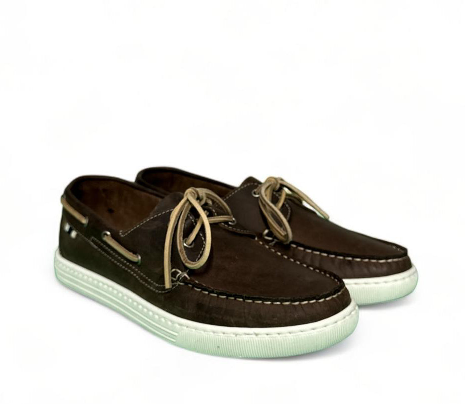Divine Follie Mocassino barca uomo in pelle nocciola