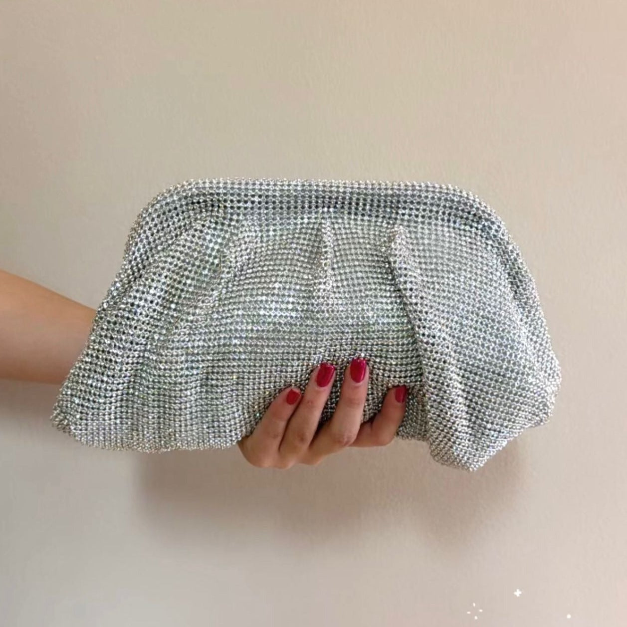Cecile Pochette strass silver