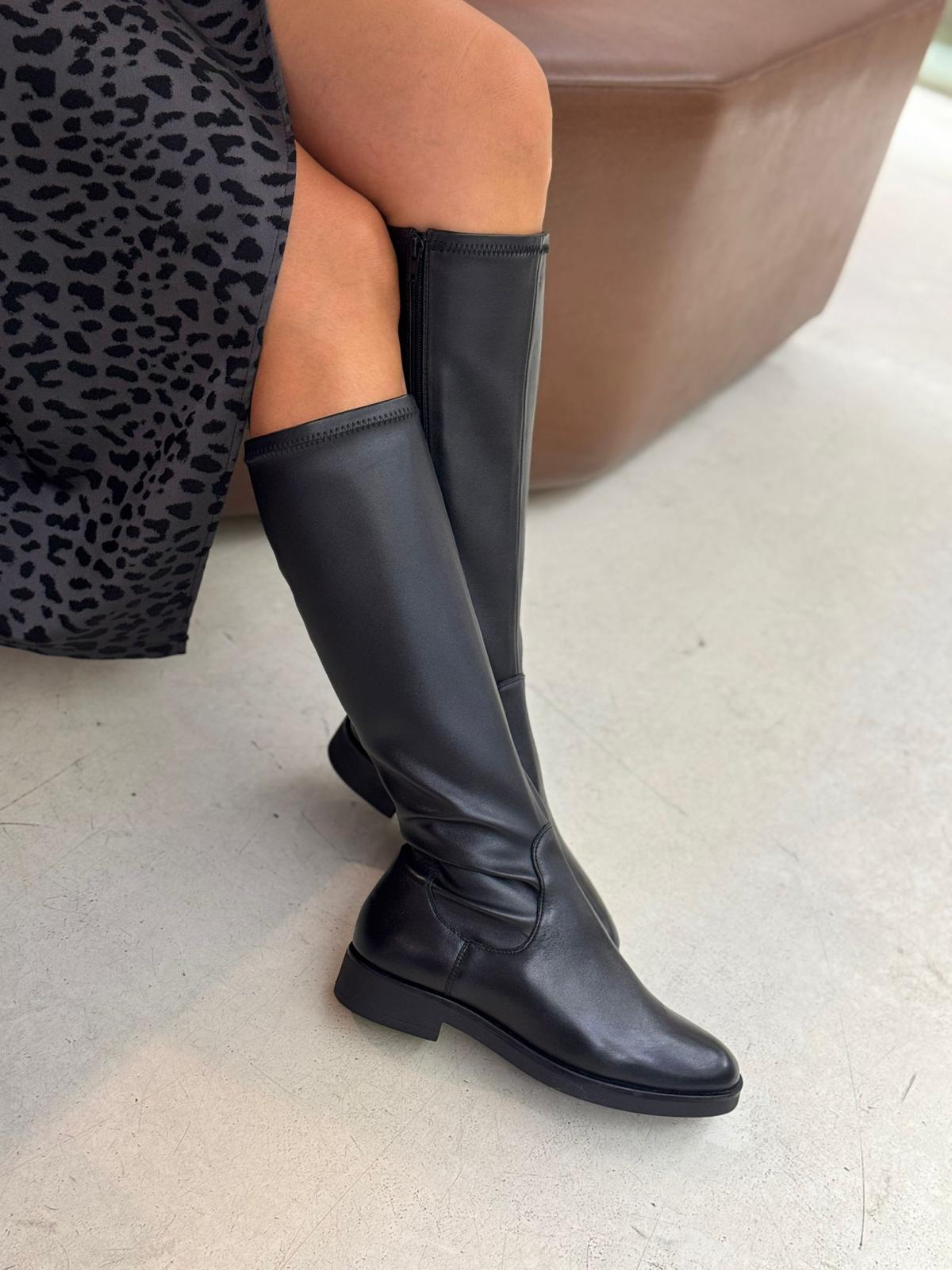 Cristin stivale donna in pelle gambale elastico
