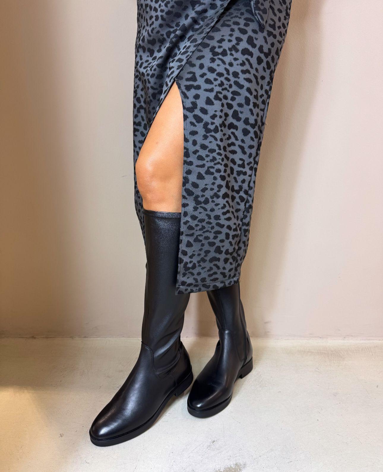 Cristin stivale donna in pelle gambale elastico