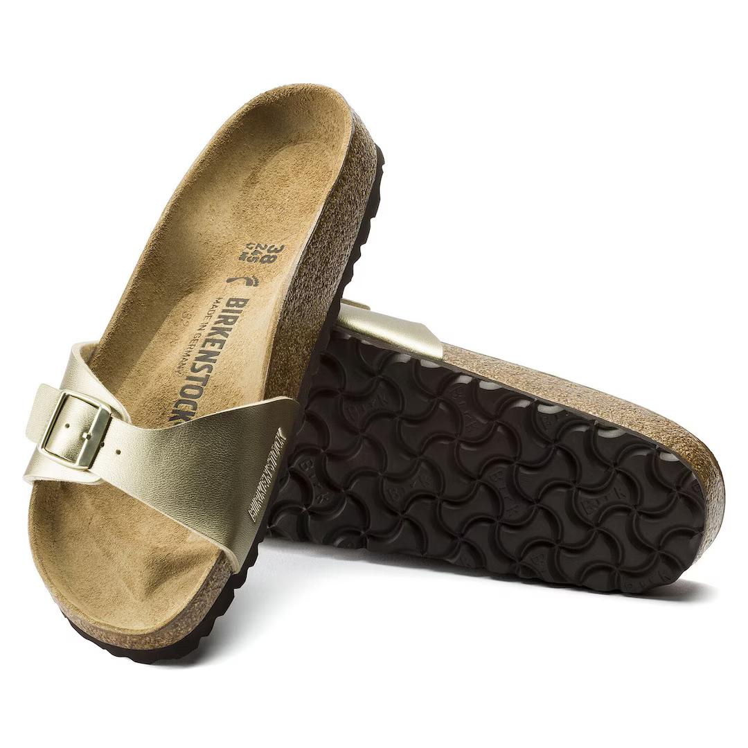 Birkenstock ciabatta donna una fascia birko flor oro