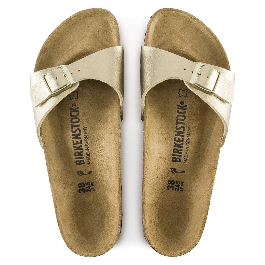 Birkenstock ciabatta donna una fascia birko flor oro