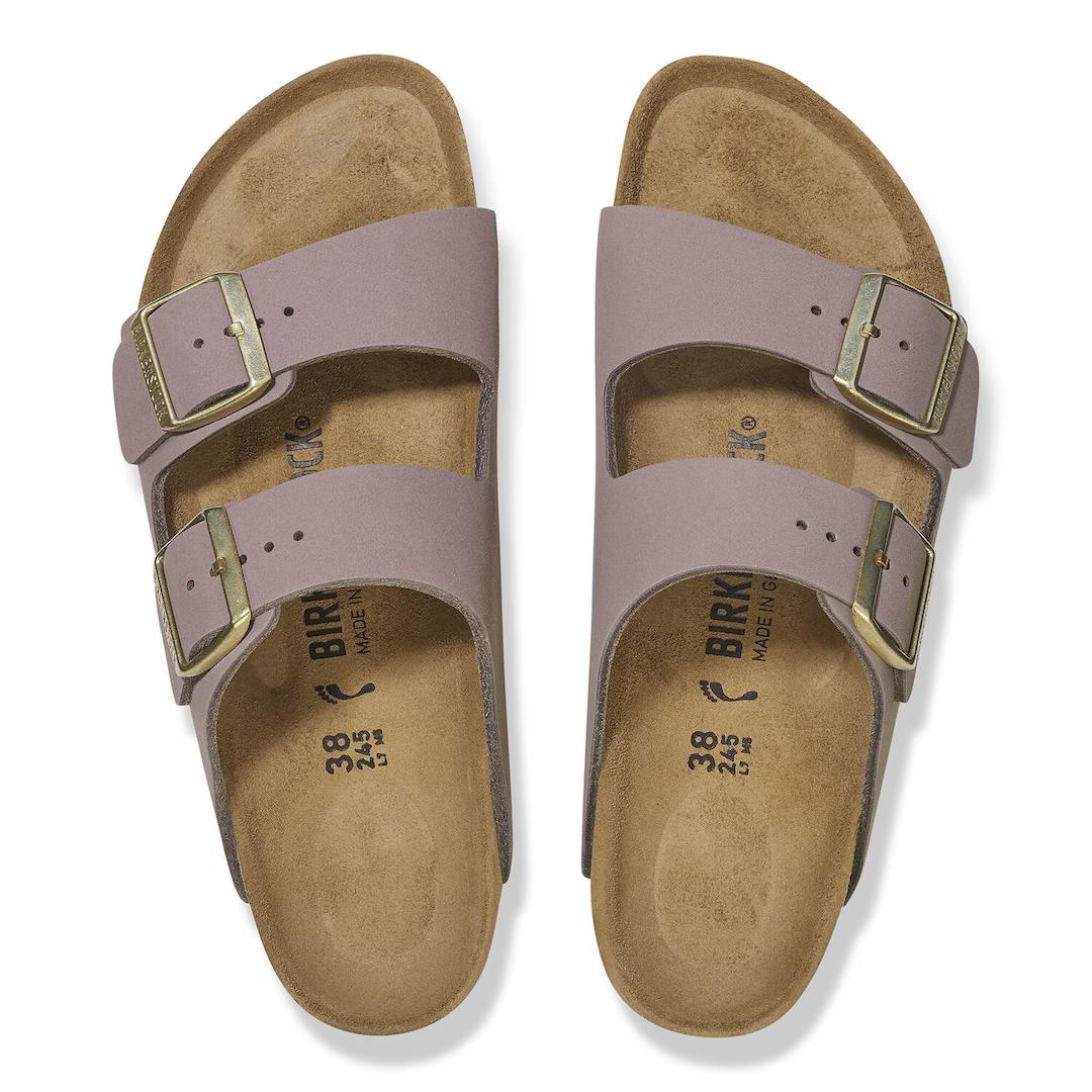 Birkenstock ciabatta donna due fasce in nabuck faded purple