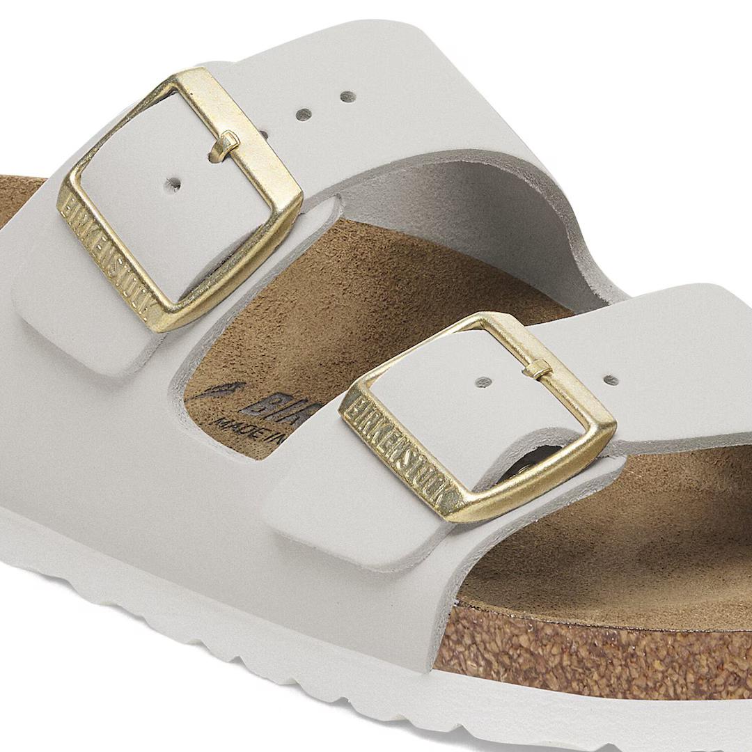 Birkenstock Ciabatta due fasce nabuck bianco
