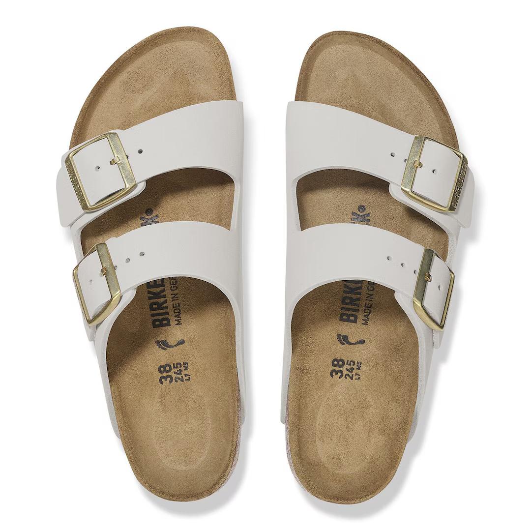 Birkenstock Ciabatta due fasce nabuck bianco