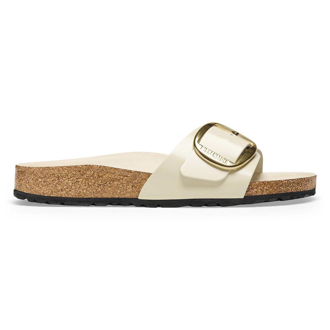Birkenstock ciabatta donna una fascia high shine crema