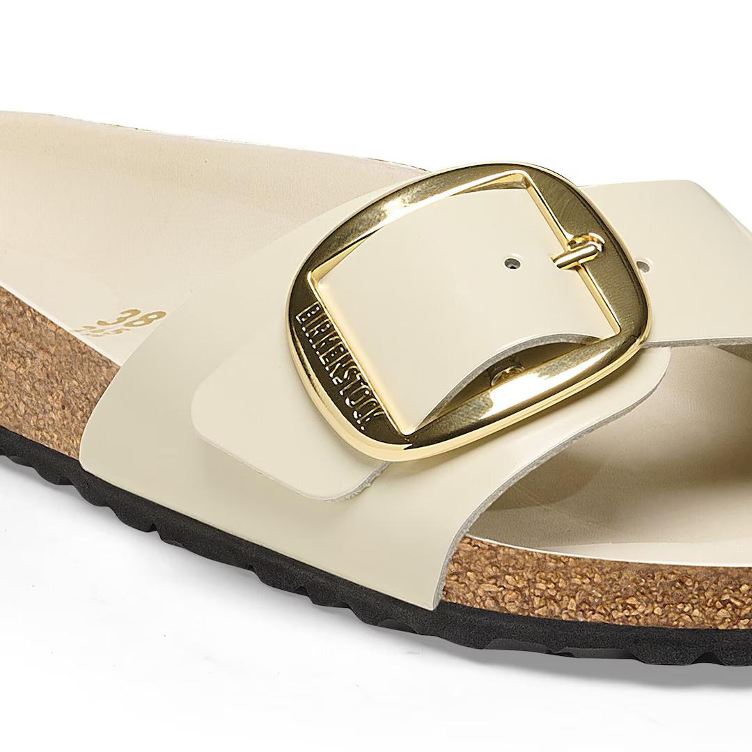 Birkenstock ciabatta donna una fascia high shine crema