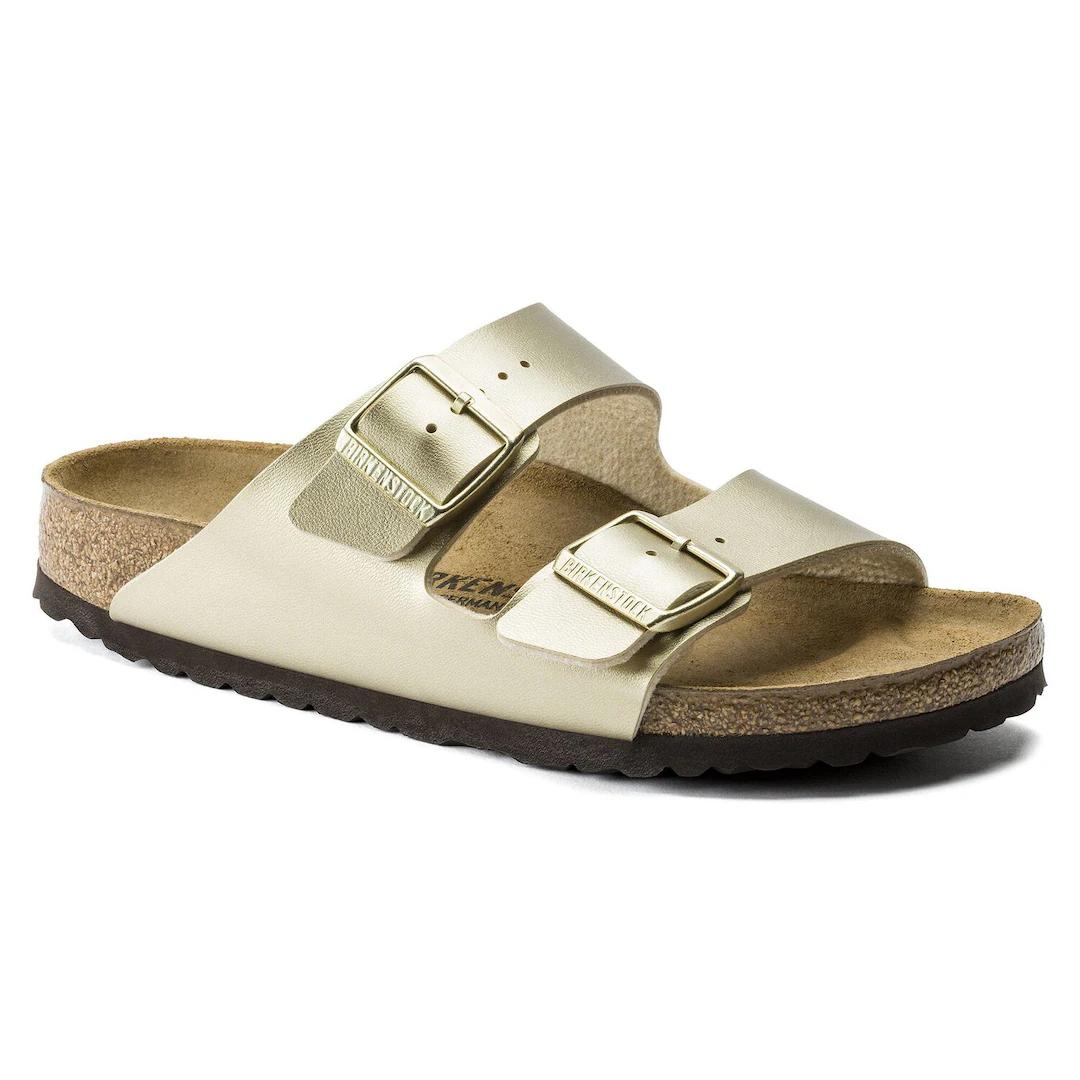 Birkenstock ciabatta donna due fasce birko flor oro