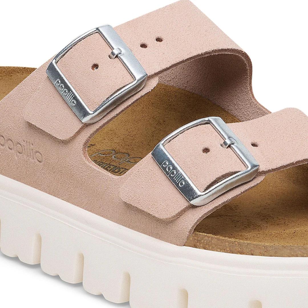 Birkenstock ciabatta donna pap chunky in birko flor rosa con fondo platform