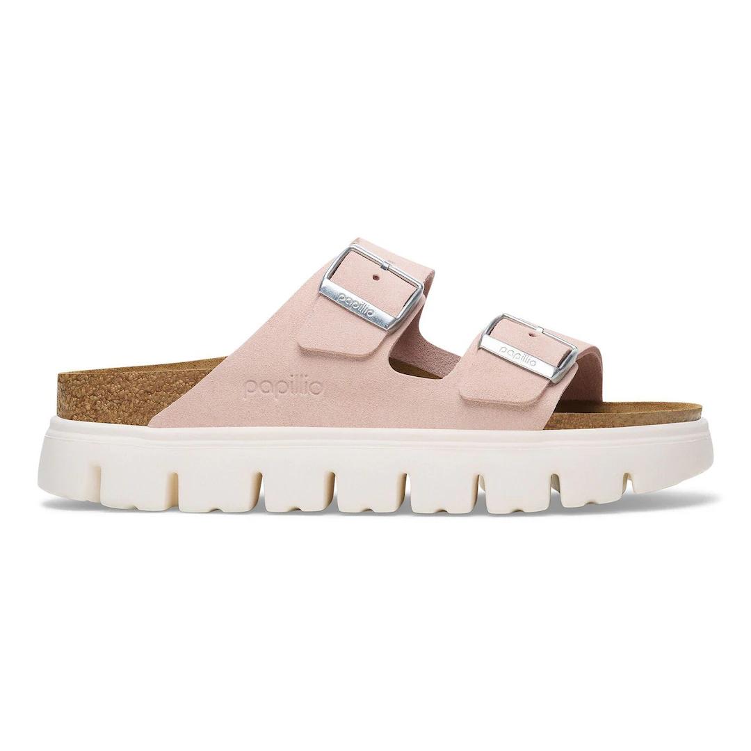 Birkenstock ciabatta donna pap chunky in birko flor rosa con fondo platform