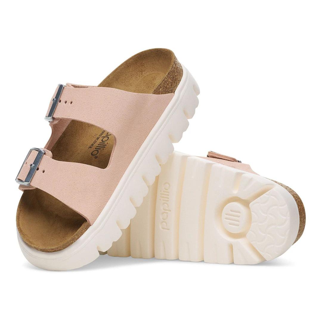 Birkenstock ciabatta donna pap chunky in birko flor rosa con fondo platform