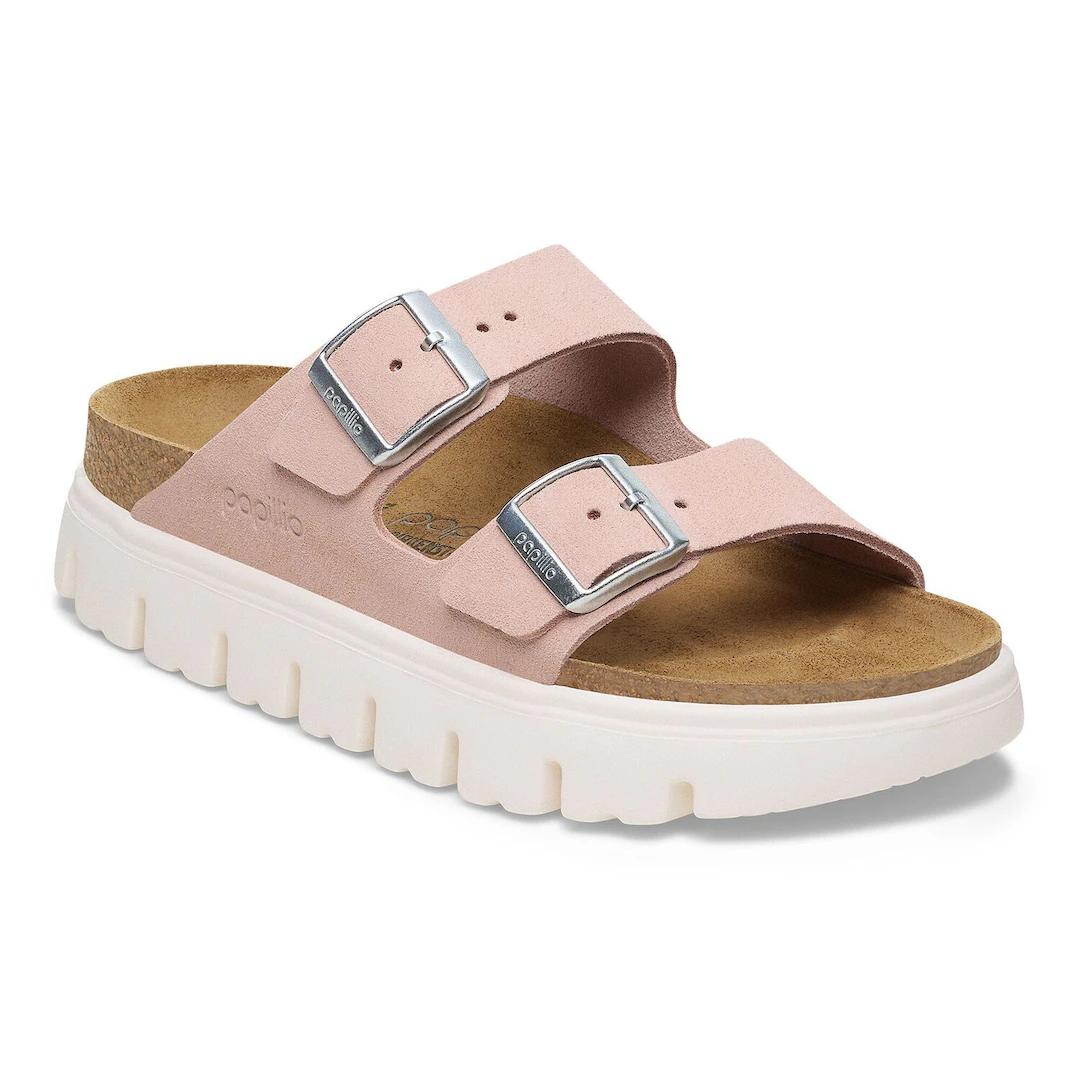 Birkenstock ciabatta donna pap chunky in birko flor rosa con fondo platform
