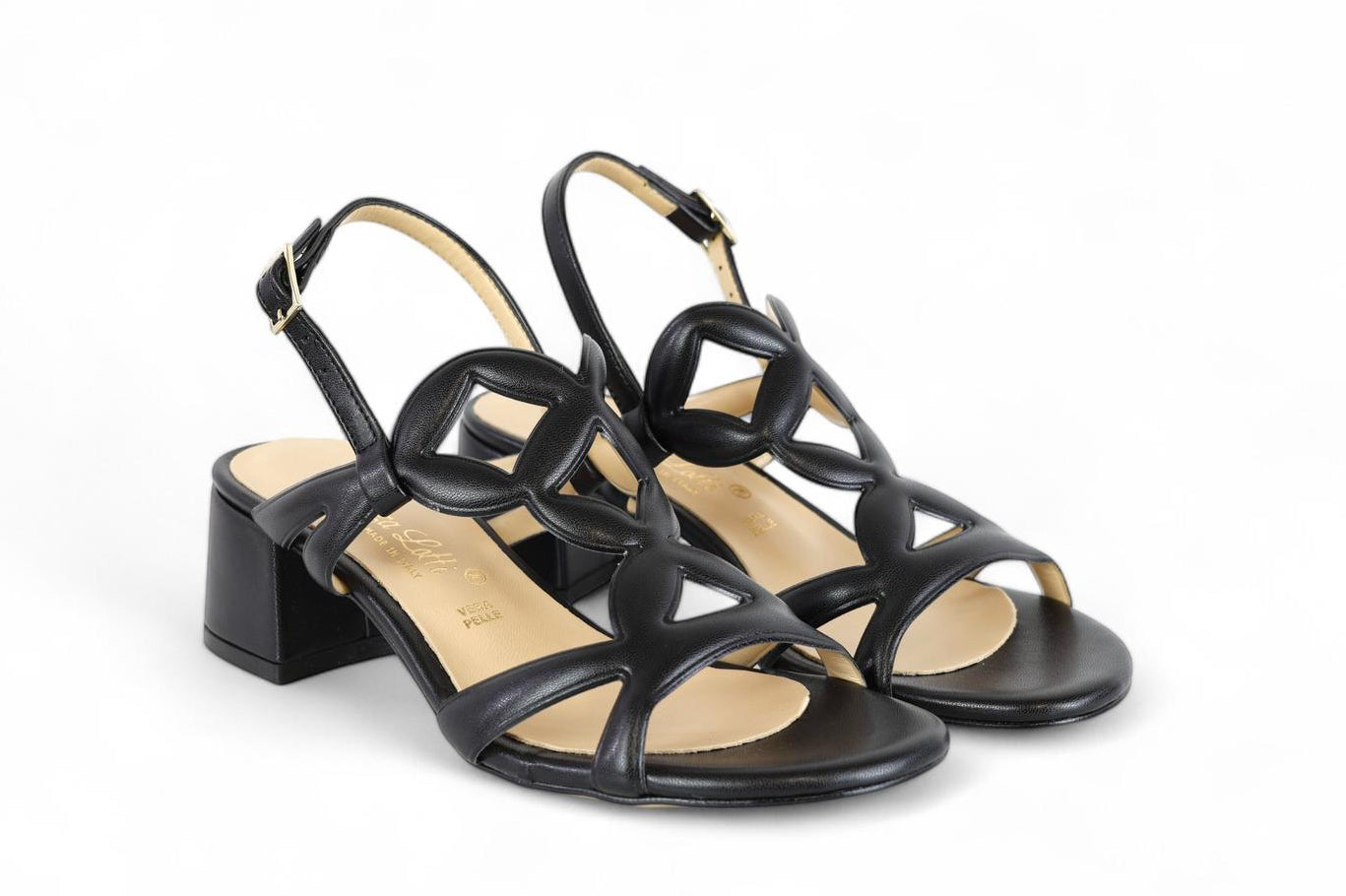 Bottega Lotti sandalo donna in eco pelle con motivi geometrici