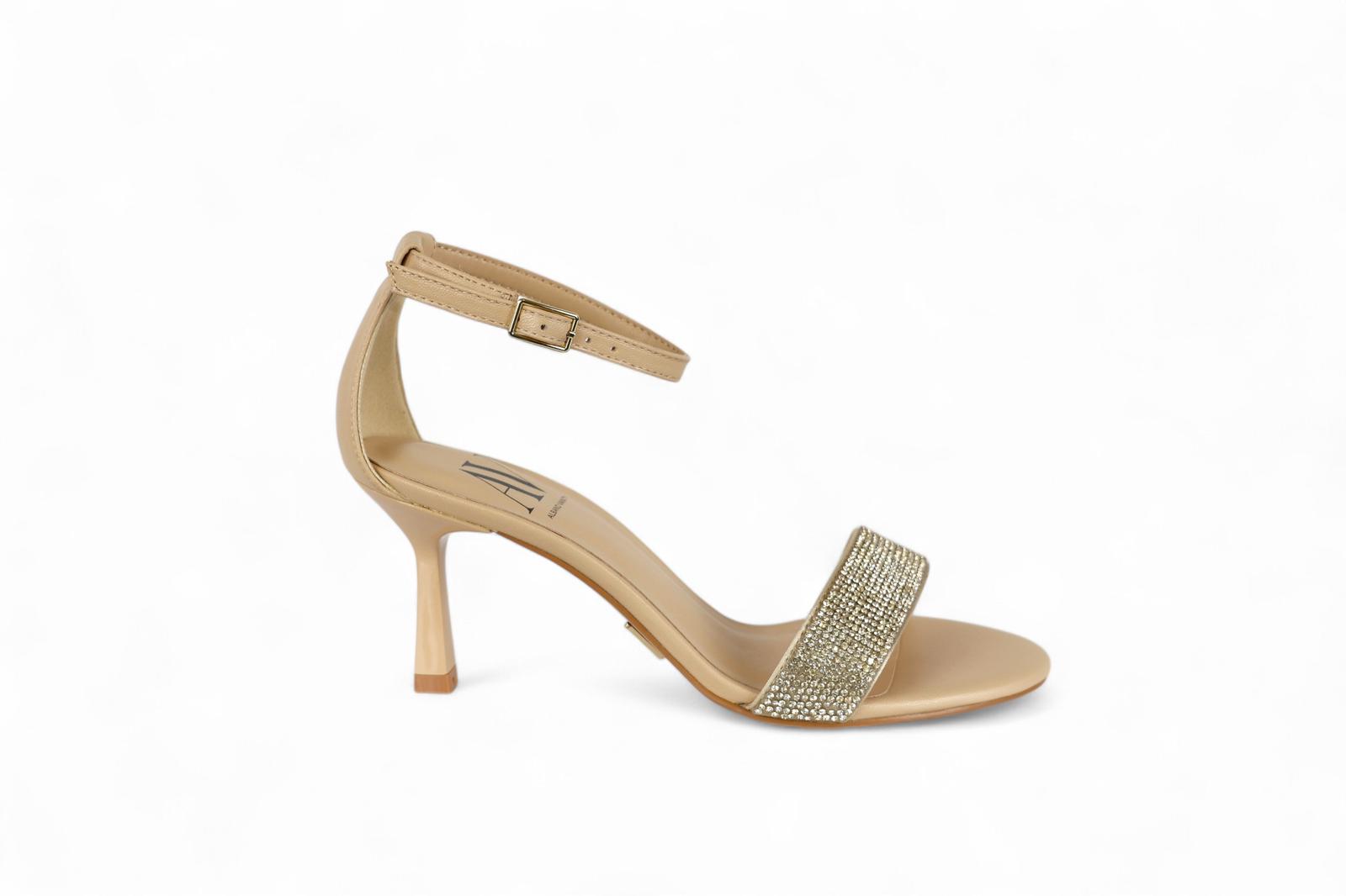 Albano vanity sandalo donna nude con fascia strassata