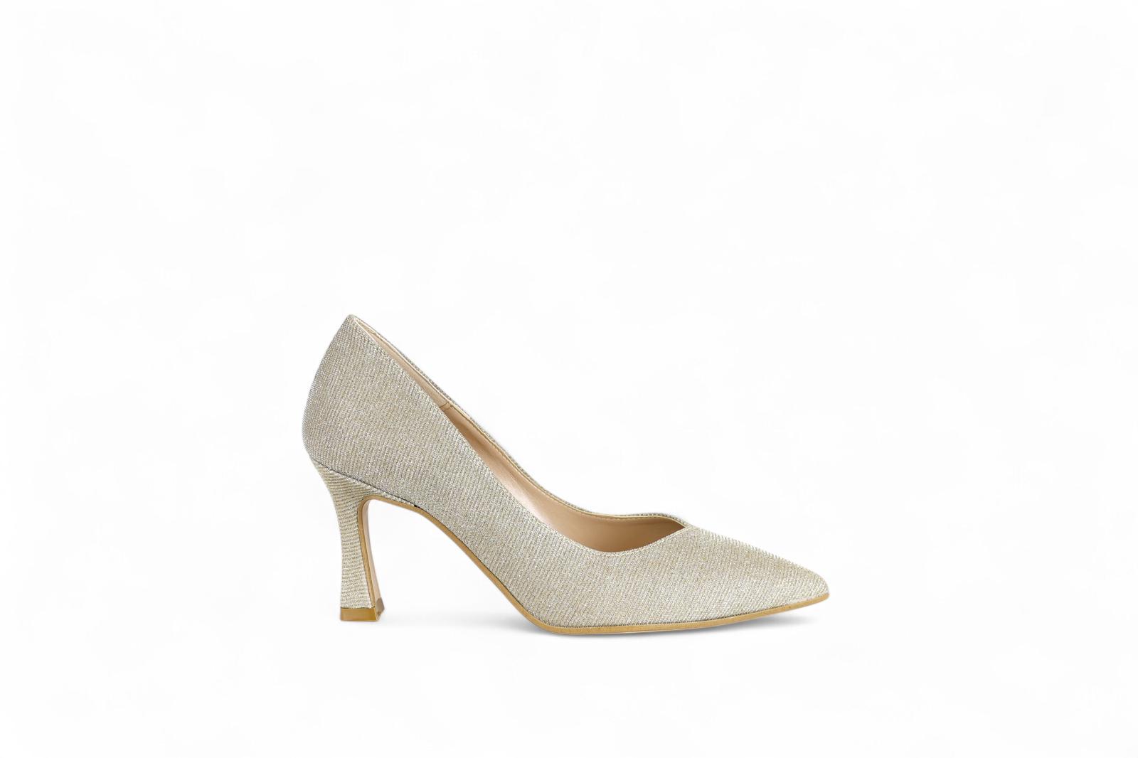 Divine Follie decollètè donna in glitter platinati