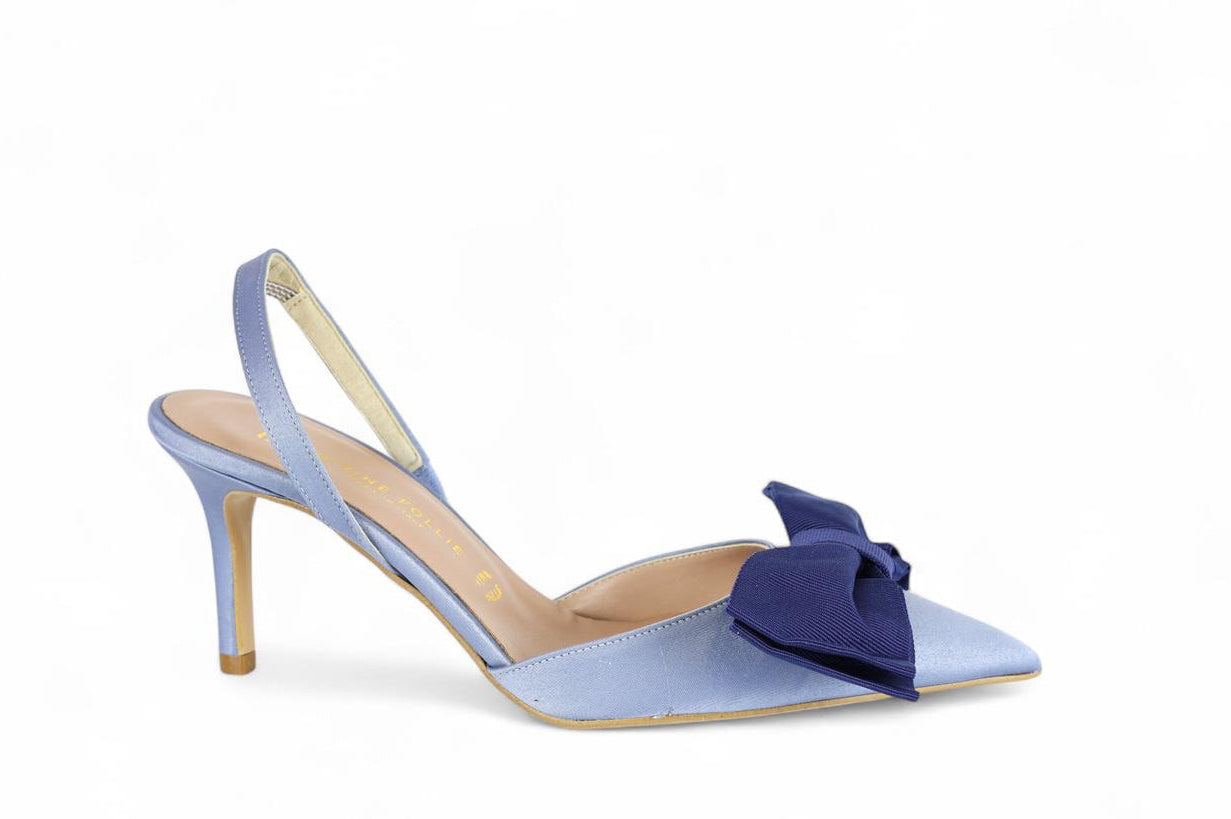 Divine Follie chanel donna in raso carta da zucchero con fiocco grande in grogrè