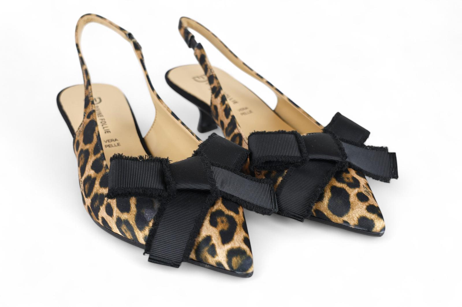 Divine Follie chanel donna in tessuto maculato con fiocco nero
