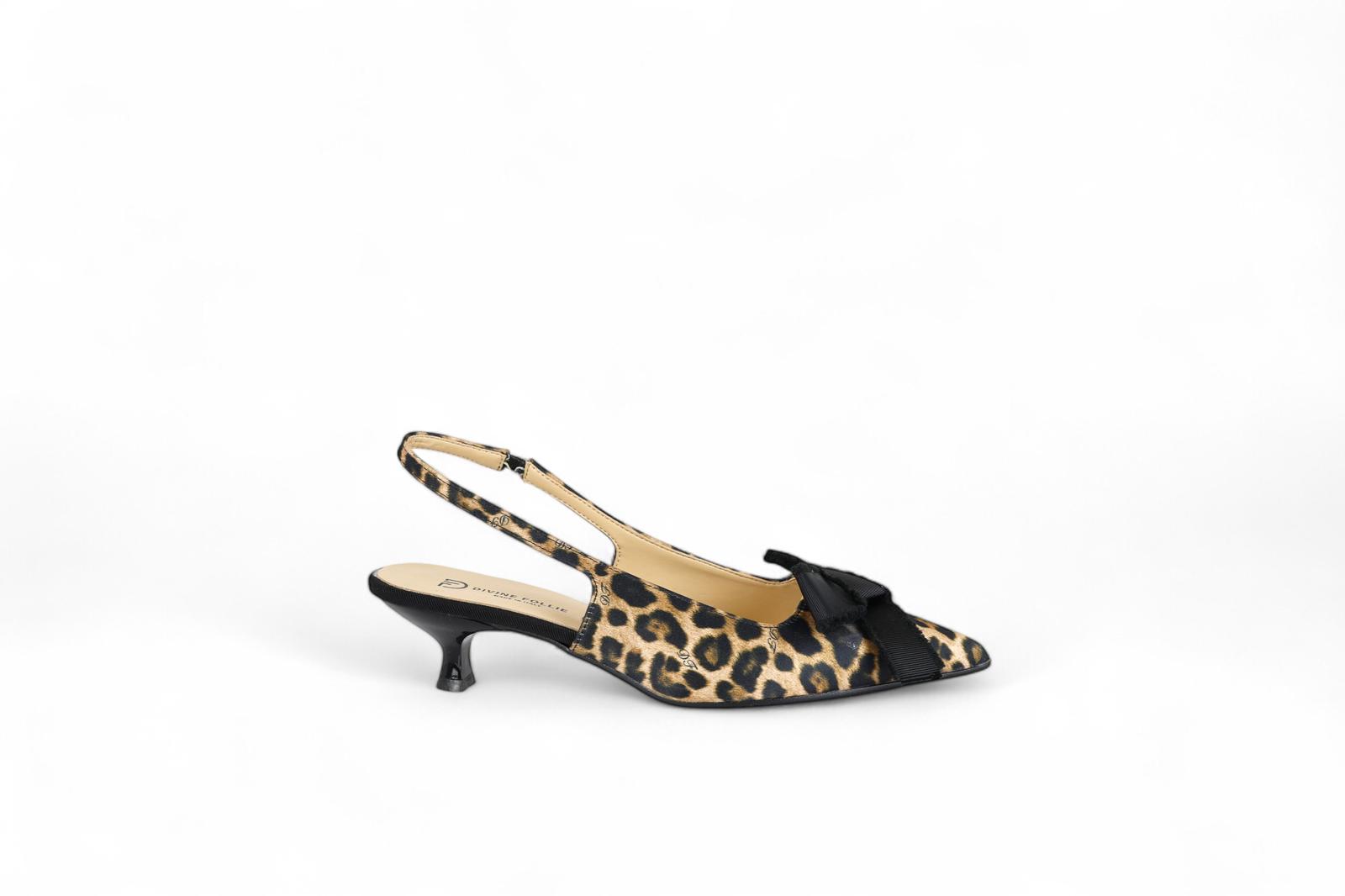 Divine Follie chanel donna in tessuto maculato con fiocco nero