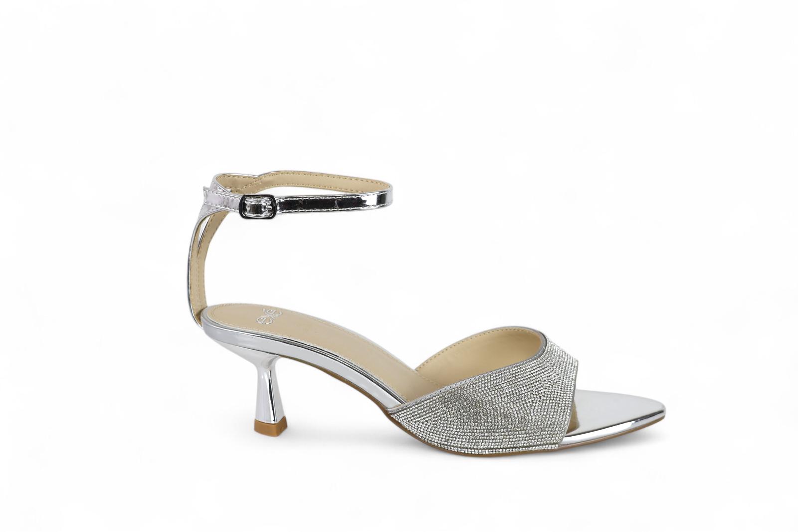 Exé sandalo donna specchiato con fascia strassata