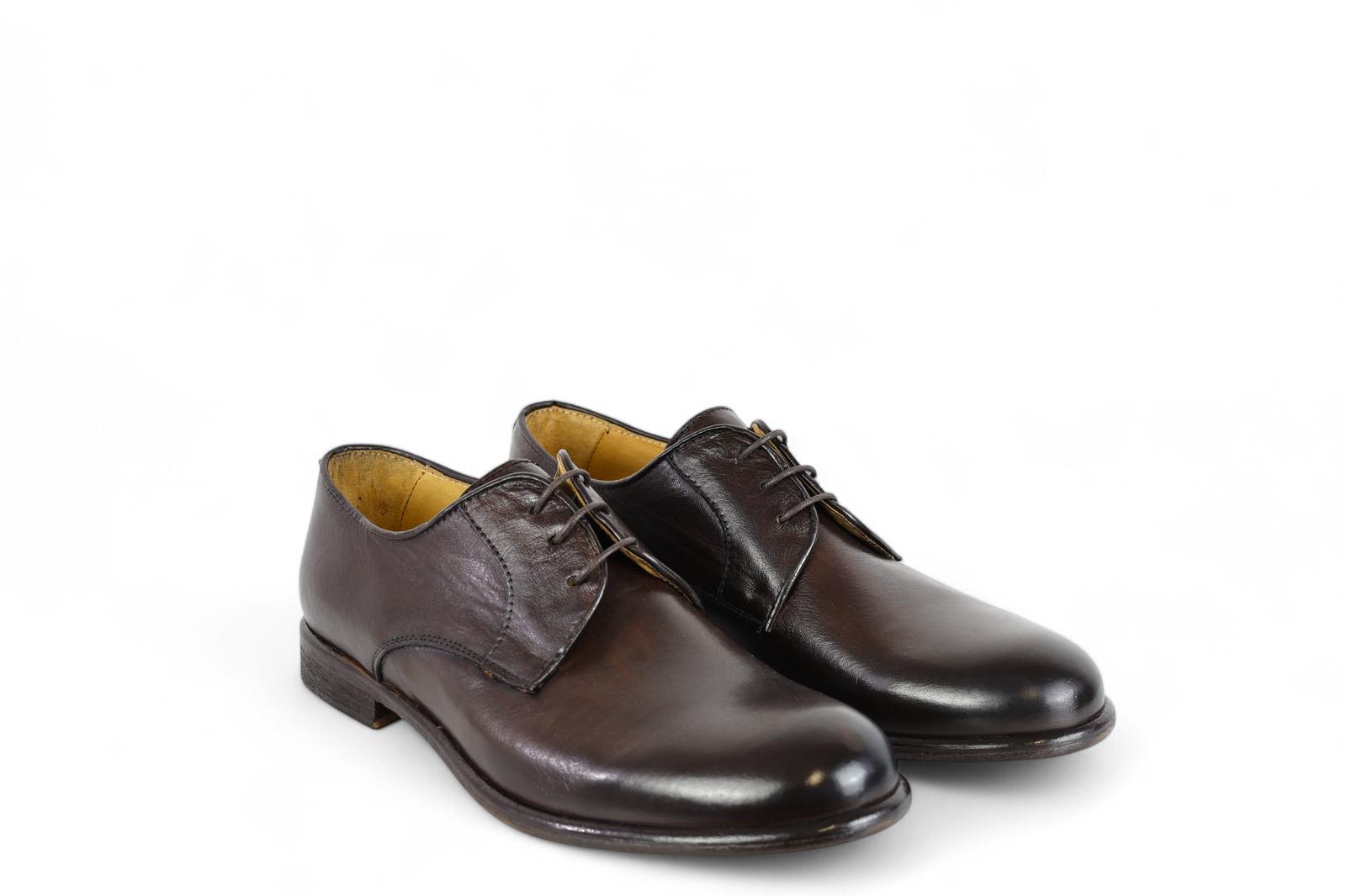 Exton derby uomo in pelle castagno
