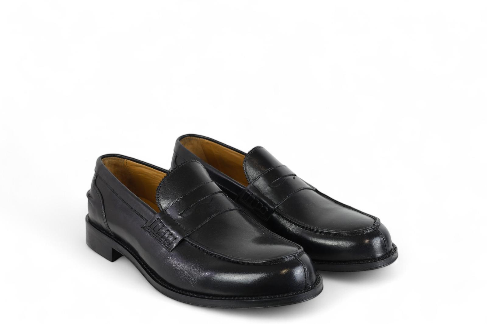 Exton college uomo bocca di leone in pelle nero