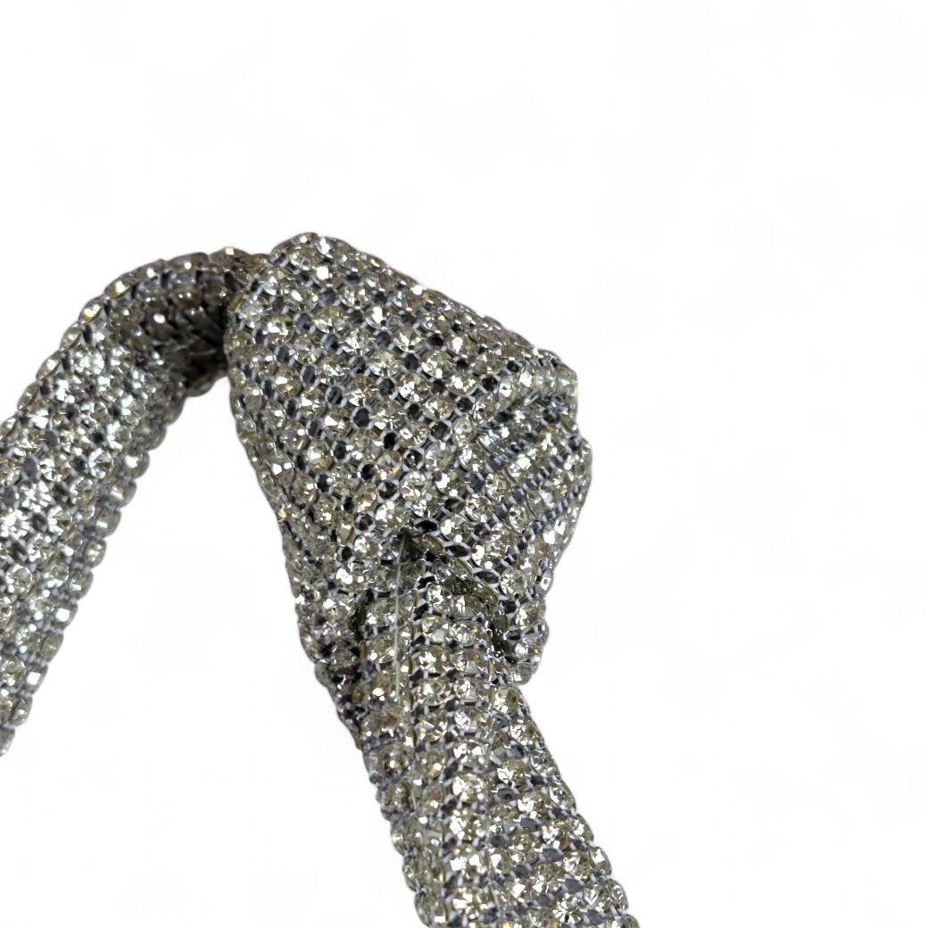 Cecile MI borsa a mano gioiello in argento con strass