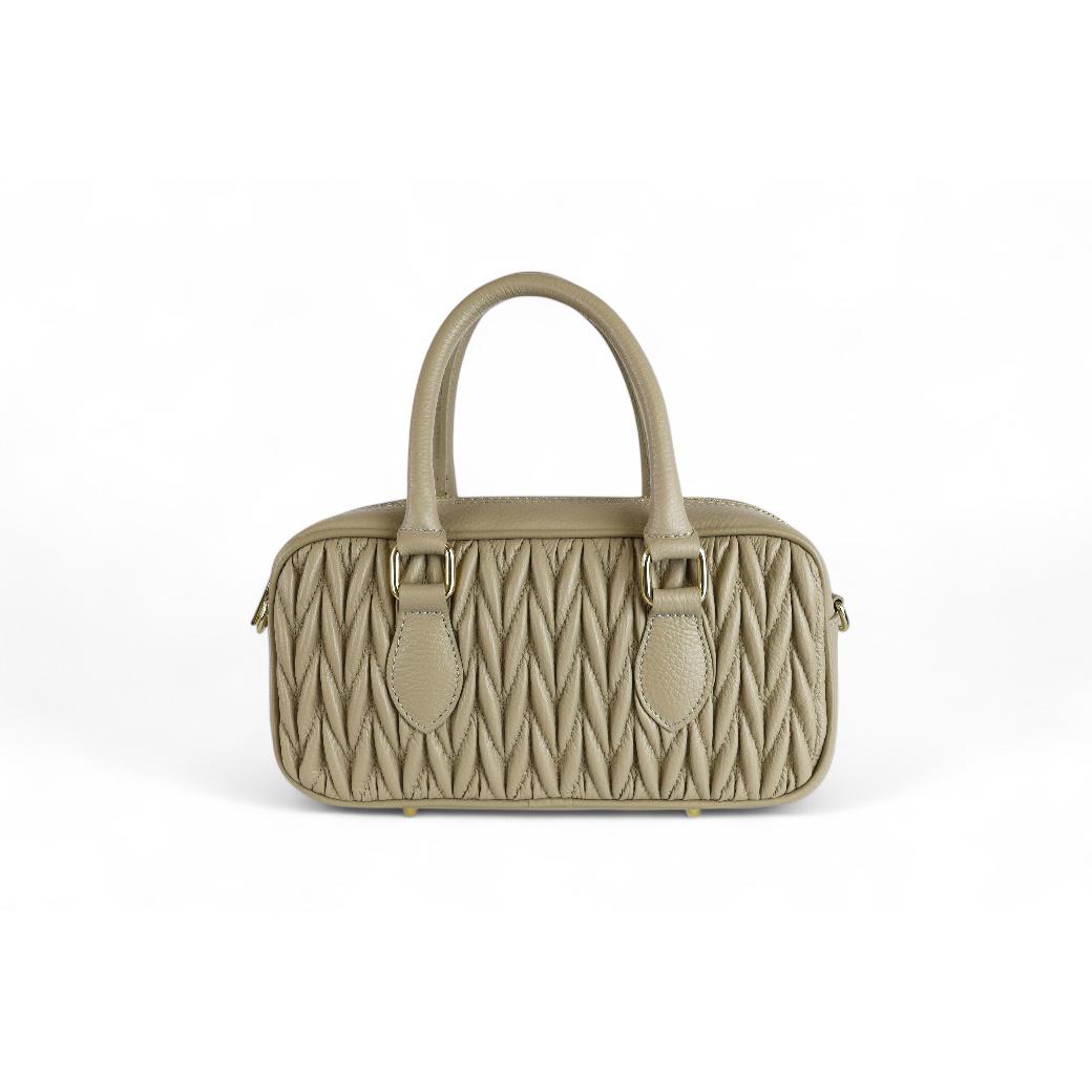 Cecile MI borsa donna in pelle taupe matelassé