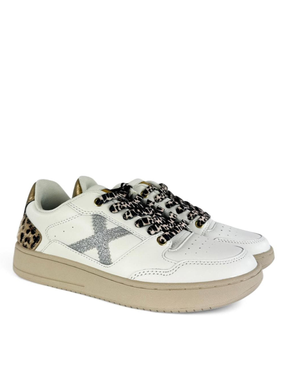 MUNICH Sneaker donna con dettagli animalier legit99 bianco
