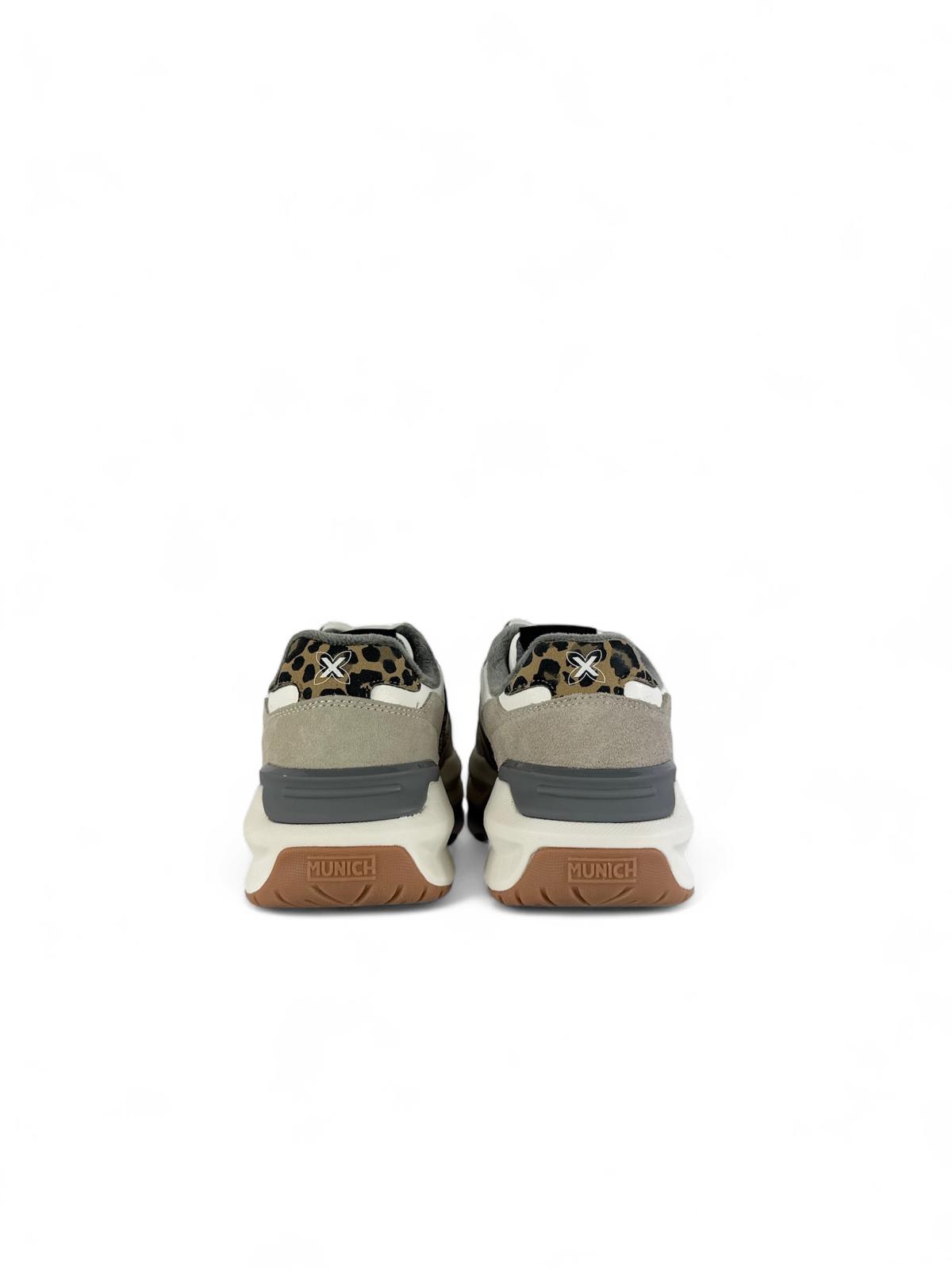 MUNICH Sneaker donna con dettagli animalier nexa16 bianco