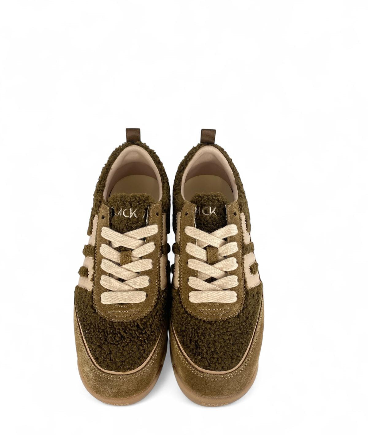 BACK70 Sneaker donna fur e suede jogger ft16 marrone