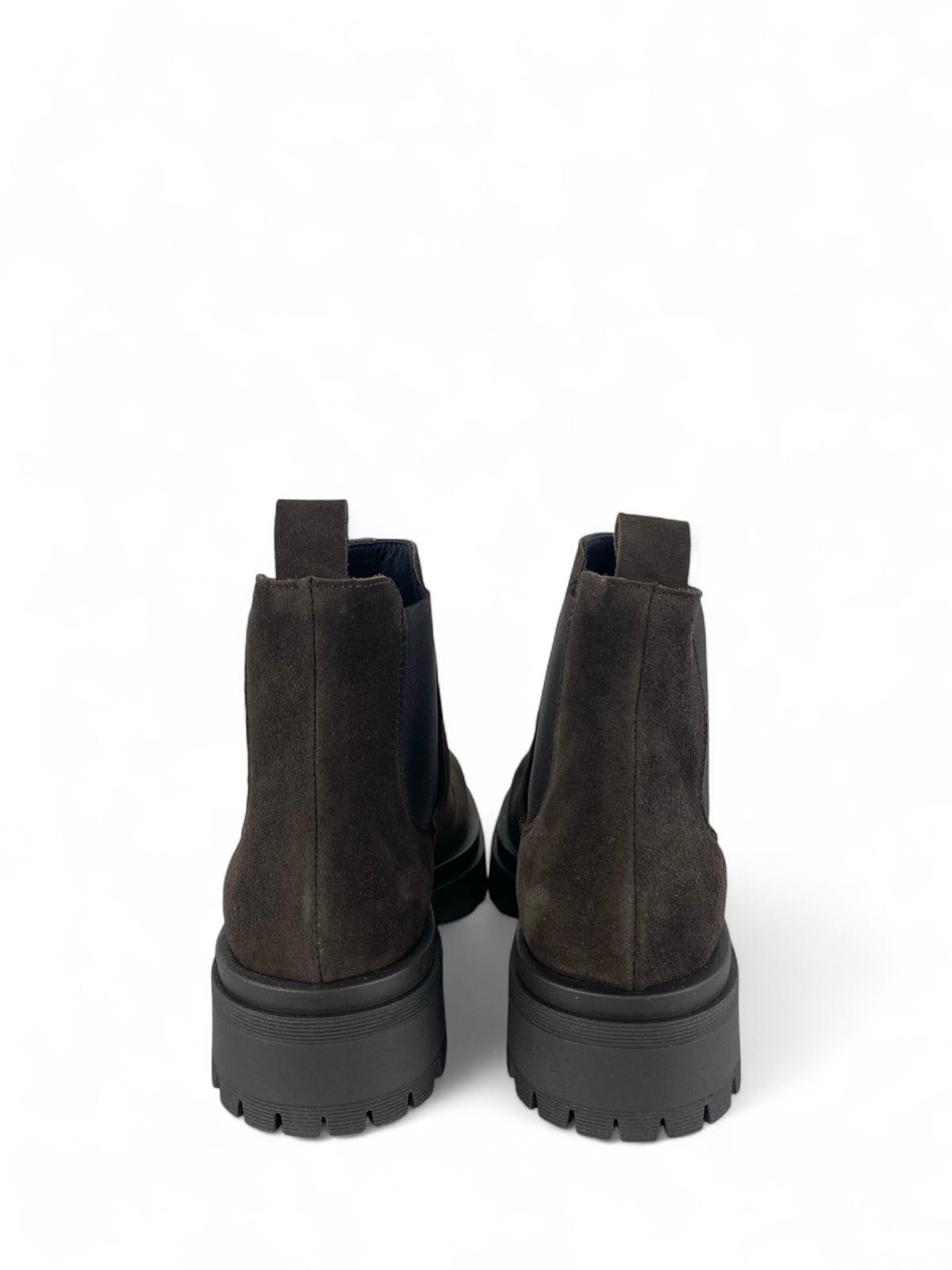 CROWN stivaletto donna fondo carrarmato testa di moro
