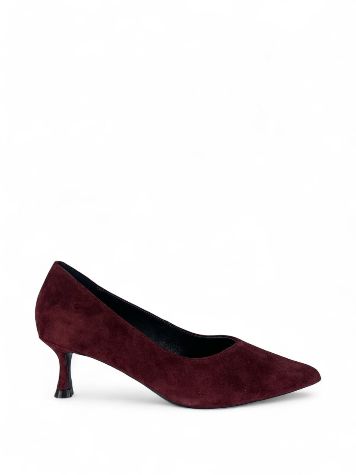 CHICONIC Scarpa donna modello décolleté in camoscio 5cm bordeaux
