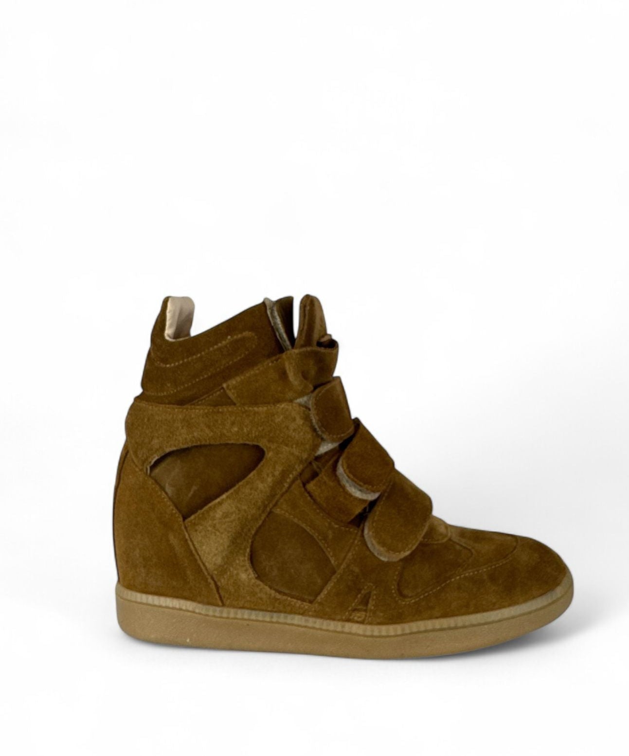 DIVINE FOLLIE Sneaker donna in crosta con zeppa interna cuoio