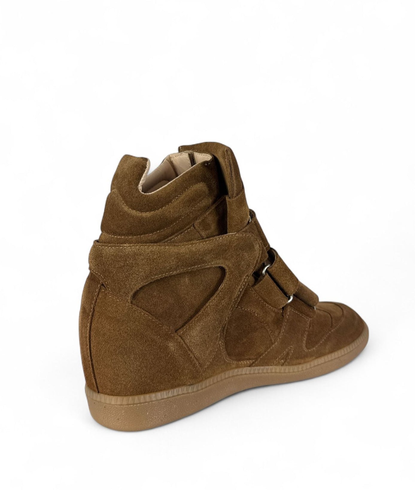 DIVINE FOLLIE Sneaker donna in crosta con zeppa interna cuoio