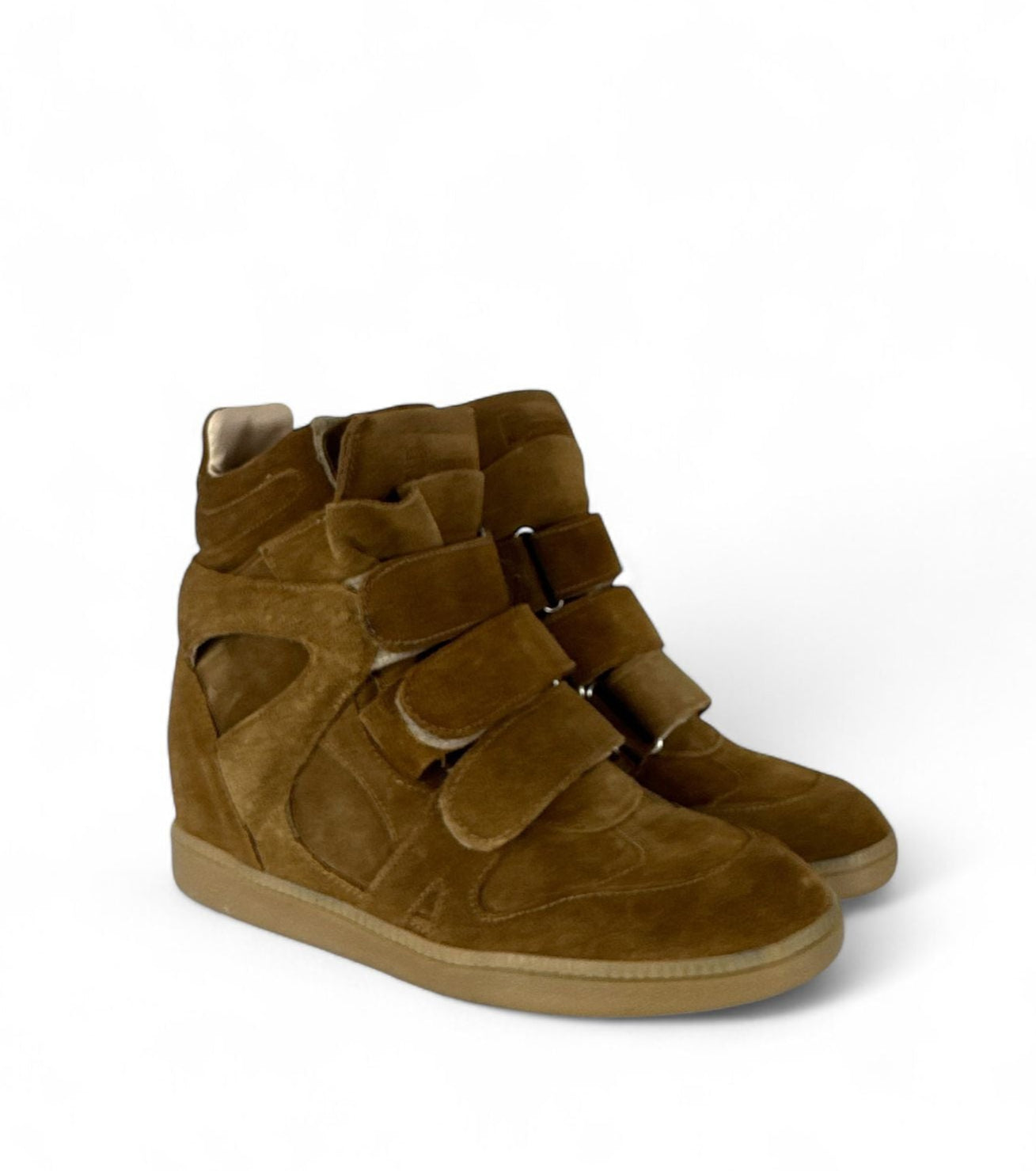 DIVINE FOLLIE Sneaker donna in crosta con zeppa interna cuoio