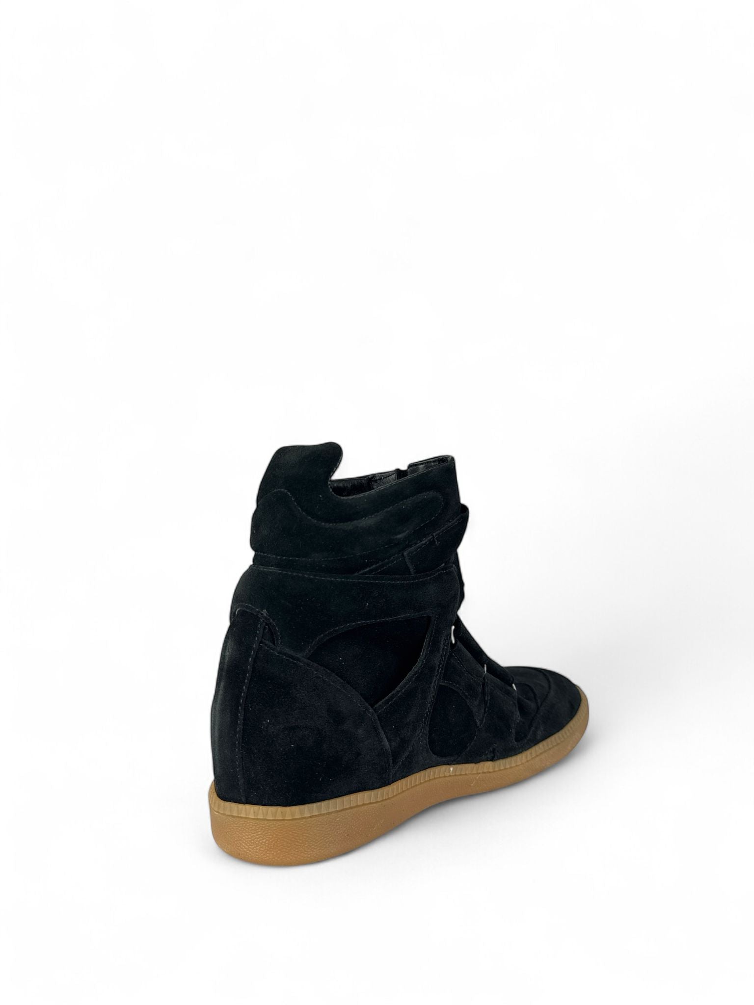 DIVINE FOLLIE Sneaker donna in crosta con zeppa interna nero