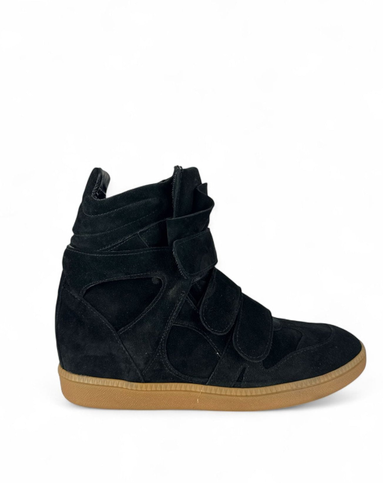 DIVINE FOLLIE Sneaker donna in crosta con zeppa interna nero