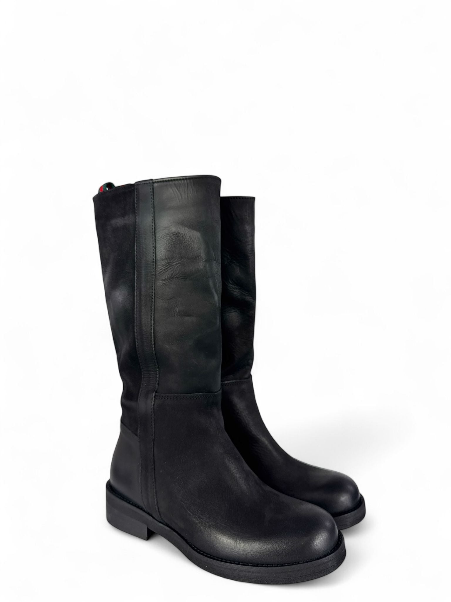 DIVINE FOLLIE Stivale donna in nabuck nero