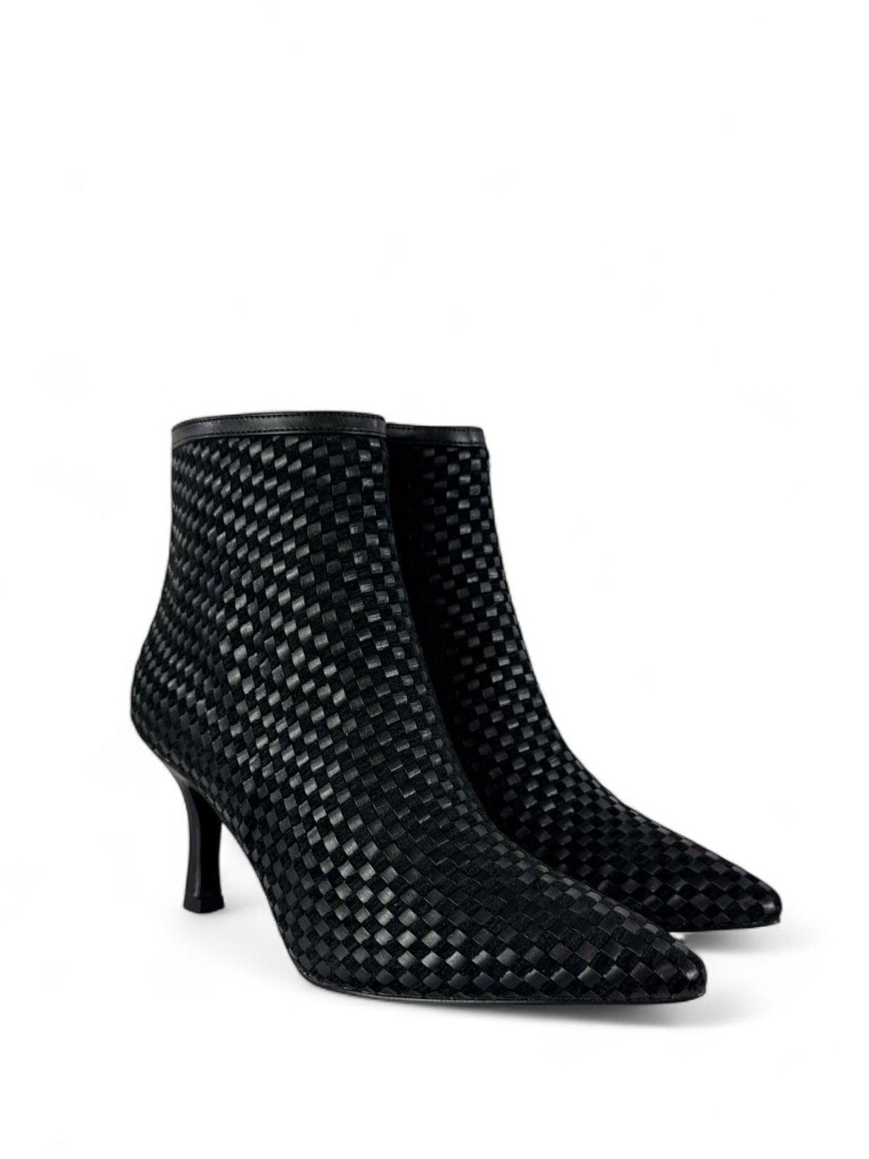 BOTTEGA LOTTI Tronchetto intrecciato Ecopelle 7cm nero